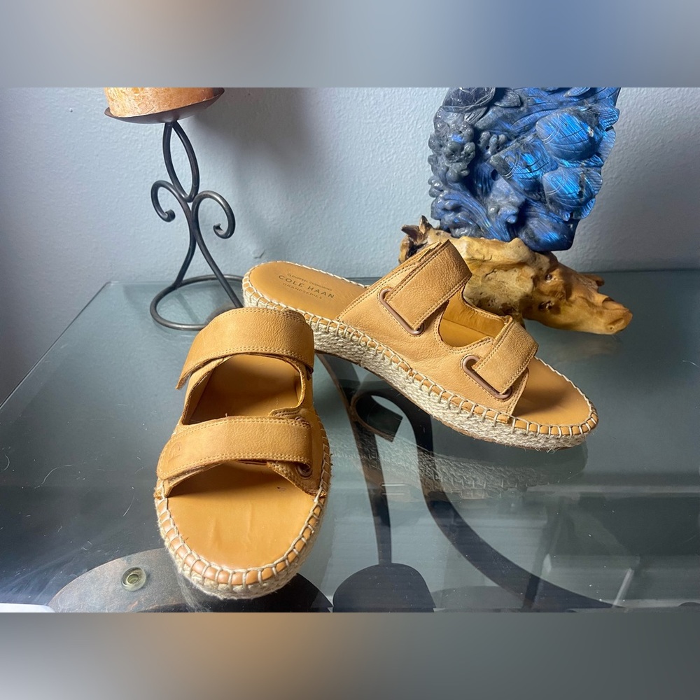 Cole Haan womens Cloudfeel Espadrille Slide Espadrille Wedge Sandal